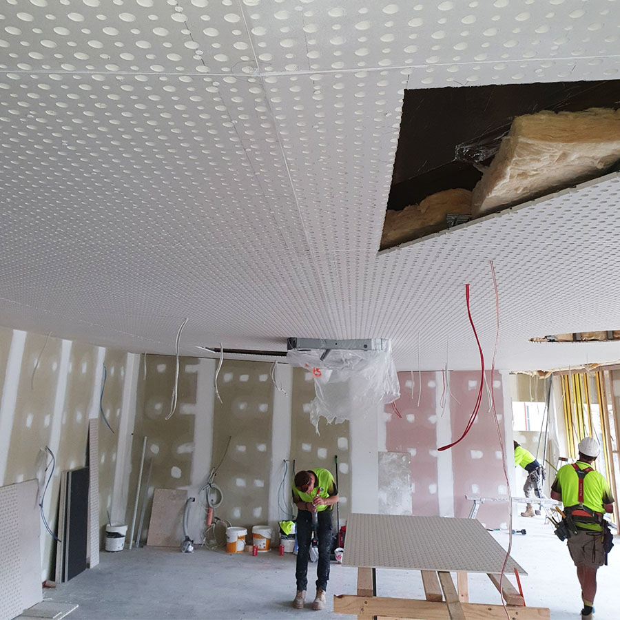 Suspended ceiling in consulting suites