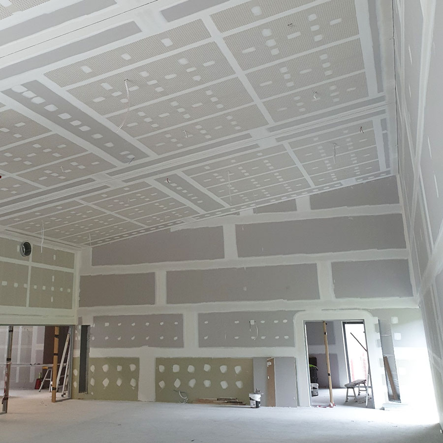 Plaster for commercial office